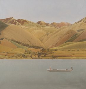 Edge of Abruzzi: Båd med tre personer på en sø