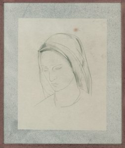 Studie til St Martin altertavle, ca. 1928 (blyant på papir) af Winifred Knights