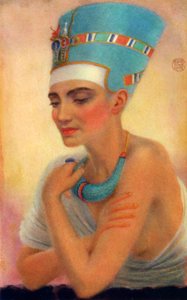 Nefertiti, oldægyptisk dronning af det 18. dynasti, 14. århundrede f.Kr. 1926.