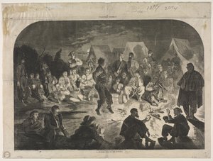 En dejlig bivuak ved Potomac-floden af Winslow Homer