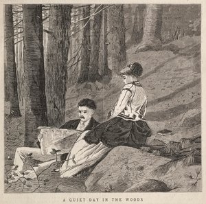 En stille dag i skoven, 1870. af Winslow Homer