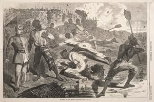 A Shell in the Rebel Trenches, 1863. af Winslow Homer