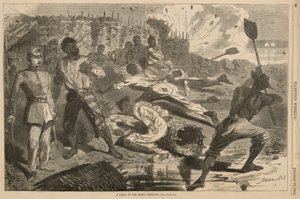 A Shell in the Rebel Trenches, fra Harper af Winslow Homer