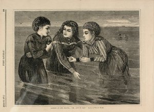 Badning ved Long Branch - "Åh, er det ikke koldt" af Winslow Homer