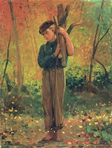 Dreng holder bjælker, 1873 af Winslow Homer