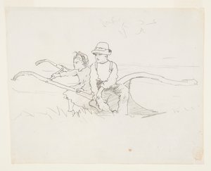 Dreng og pige på en plov af Winslow Homer
