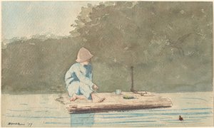 Dreng på en flåde af Winslow Homer