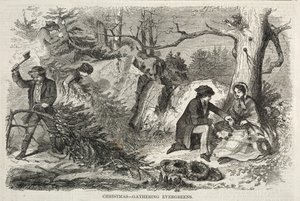 Jul - Indsamling af stedsegrønne, 1858. af Winslow Homer