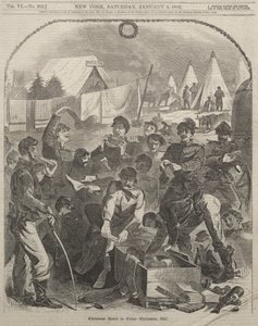 Julepakker i lejren – julen 1861 af Winslow Homer