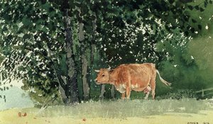 Ko på græs, 1878 af Winslow Homer