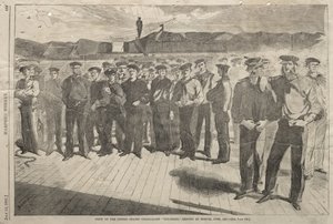 Besætningen på den amerikanske dampslup »Colorado«, der blev indskibet i Boston i juni 1861 af Winslow Homer