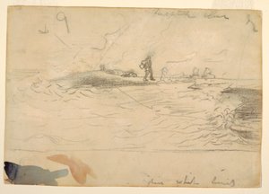 Tegning, strandscene, England, 1881-82 af Winslow Homer