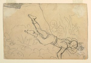 Tegning, "Conch Divers", 1885-86 af Winslow Homer
