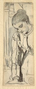 Tegning, figur af en kvinde, 1870-80 af Winslow Homer