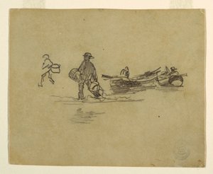 Tegning, To fiskere, England, 1881-82 af Winslow Homer