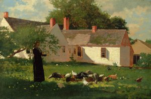 Scene fra en gård af Winslow Homer