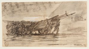 Fishermen Beaching a Boat, Cullercoats, England af Winslow Homer