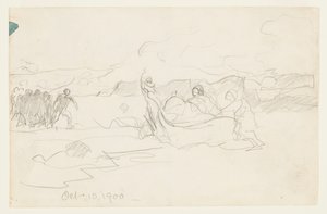 Fiskere, der strander en Dory af Winslow Homer