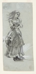 Pige holder et drikkeglas af Winslow Homer
