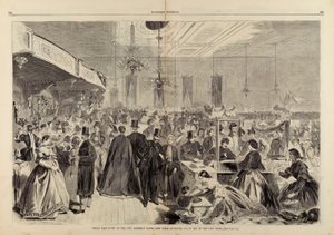 Great Fair Given at the City Assembly Rooms, New York, December 1861, In Aid of the City Poor, fra Harper