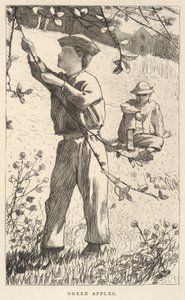 Grønne æbler, fra Our Young Folks, august 1868 af Winslow Homer