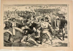 Ferie i lejren - soldater spiller "Foot-Ball" af Winslow Homer