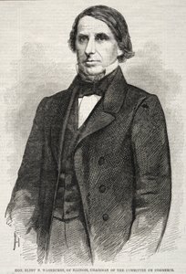 Hon. Elihu B. Washburne, fra Illinois, formand for komitéen for handel, 1860. af Winslow Homer