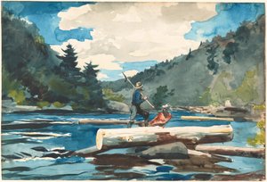Hudson River, skovhugst af Winslow Homer