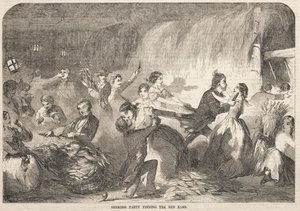 Husking Party Finding the Red Ears, 1857. af Winslow Homer