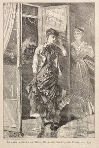 I kom en storm af vind, regn og sprøjt - og Portia, 1869. af Winslow Homer