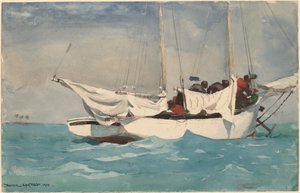 Key West, Hauling Anchor, 1903. af Winslow Homer