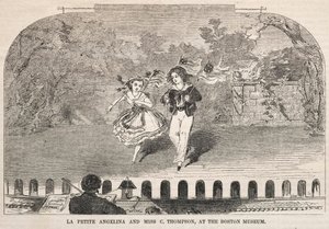 La Petite Angelina og Miss C. Thompson, på Boston Museum, 1859. af Winslow Homer