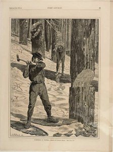 Tømmer om vinteren af Winslow Homer
