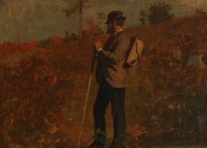 Mand med en rygsæk af Winslow Homer