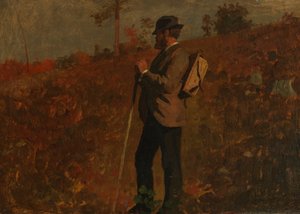 Mand med en rygsæk, 10. oktober 1873. af Winslow Homer