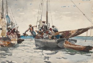 Markedsscene, Nassau af Winslow Homer
