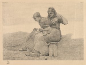 Udbedring af nettene. af Winslow Homer
