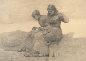 Mending the Tears, 1888. af Winslow Homer