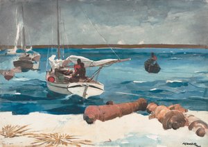 Nassau, 1899 (wc og grafit på råhvidt vævet papir)