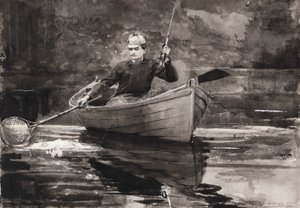 At få fisken i nettet af Winslow Homer