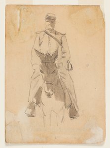 Officer og leder af en hest af Winslow Homer