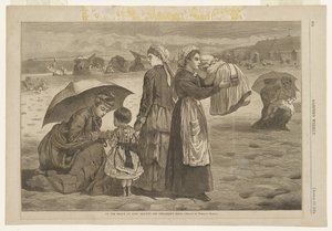 På stranden ved Long Branch - Børnenes time af Winslow Homer