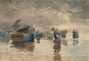 På Sandet, 1881. af Winslow Homer