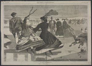 Vores nationale vinterøvelse - skøjteløb af Winslow Homer