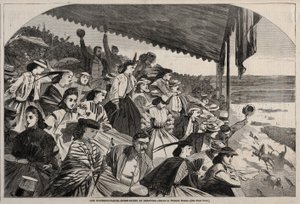 Vores vandingssteder - Hestevæddeløb i Saratoga, 1865. af Winslow Homer