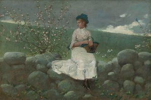 Ferskenblomster, 1878. af Winslow Homer