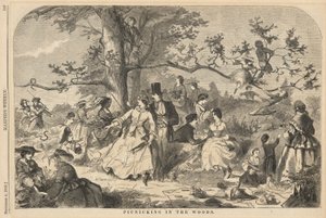 Picknick i skoven fra Harper af Winslow Homer