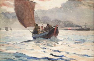 Fiskebåde, der vender tilbage af Winslow Homer