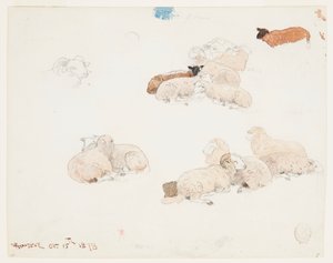 Får hviler af Winslow Homer