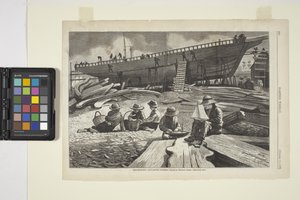 Skibsbygning, Gloucester Harbor (blæk) af Winslow Homer